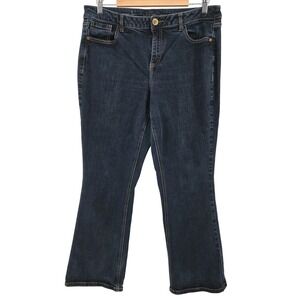 Lane Bryant Genius Fit Bootcut Dark‎ Wash Stretch Denim Jeans Women's 16R